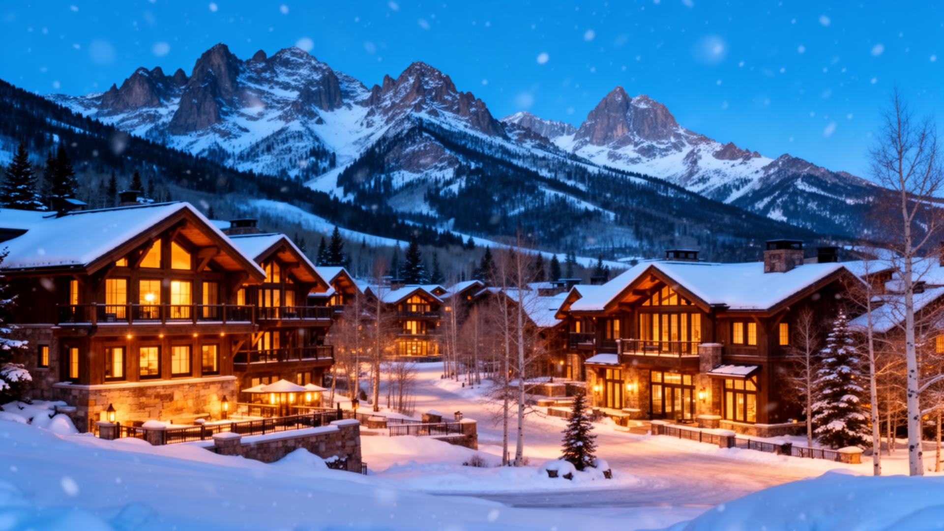 Aspen . le Rockies sotto la neve